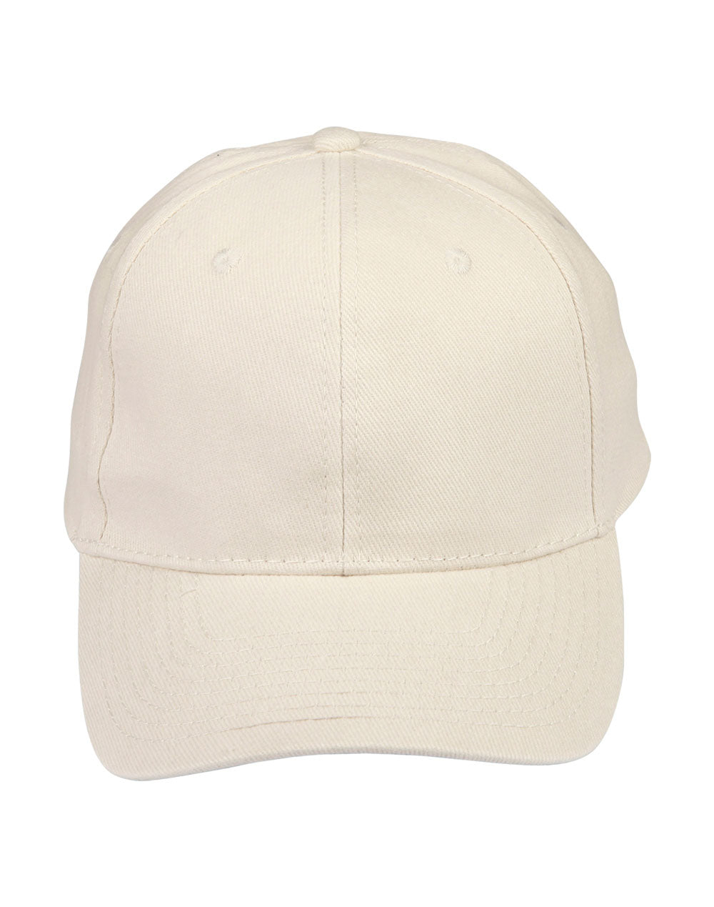 Heavy Brushed Cotton Cap - Natural - Front