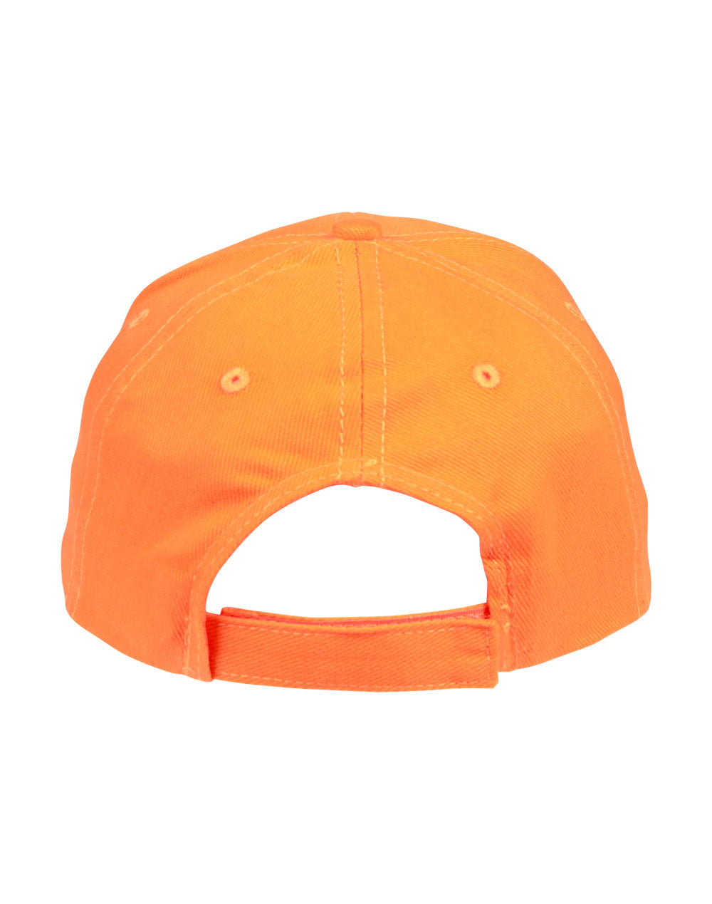 Heavy Brushed Cotton Cap - Orange - Back