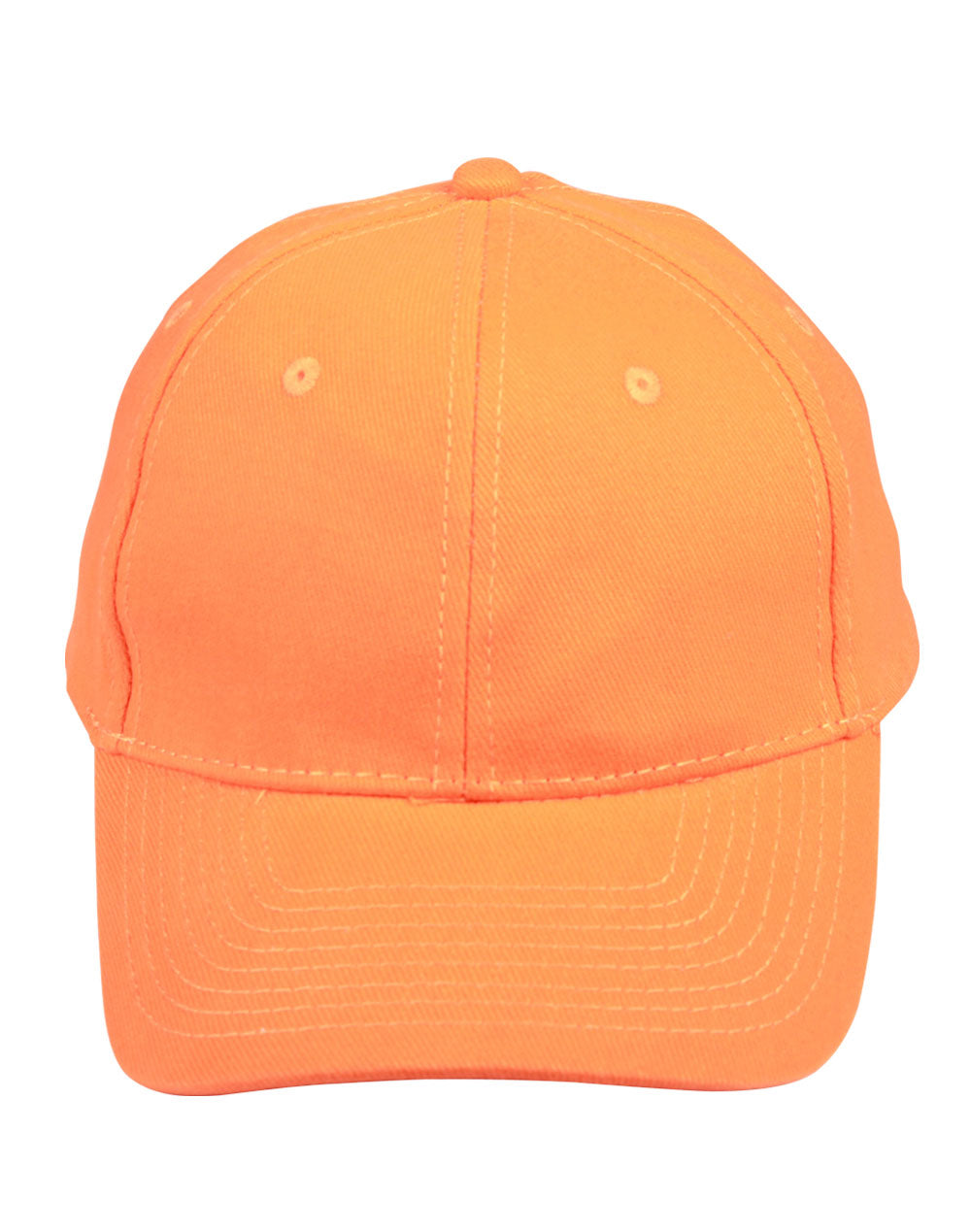 Heavy Brushed Cotton Cap - Orange - Front