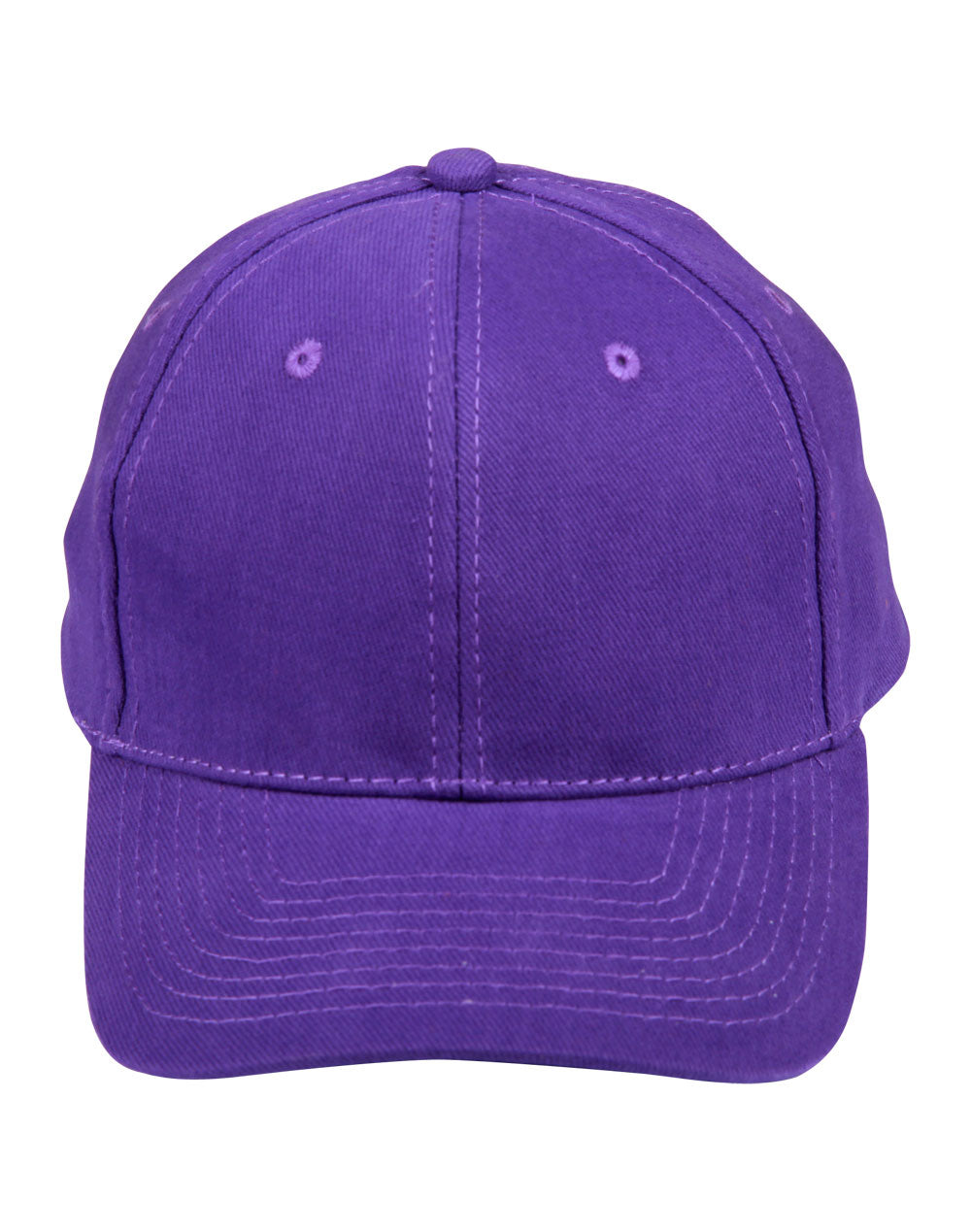 Heavy Brushed Cotton Cap - Purple - Front