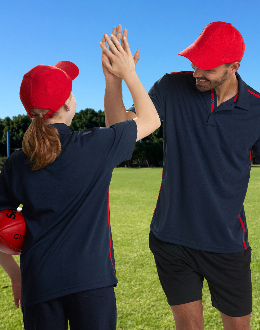 Heavy Brushed Cotton Cap - Red - Model