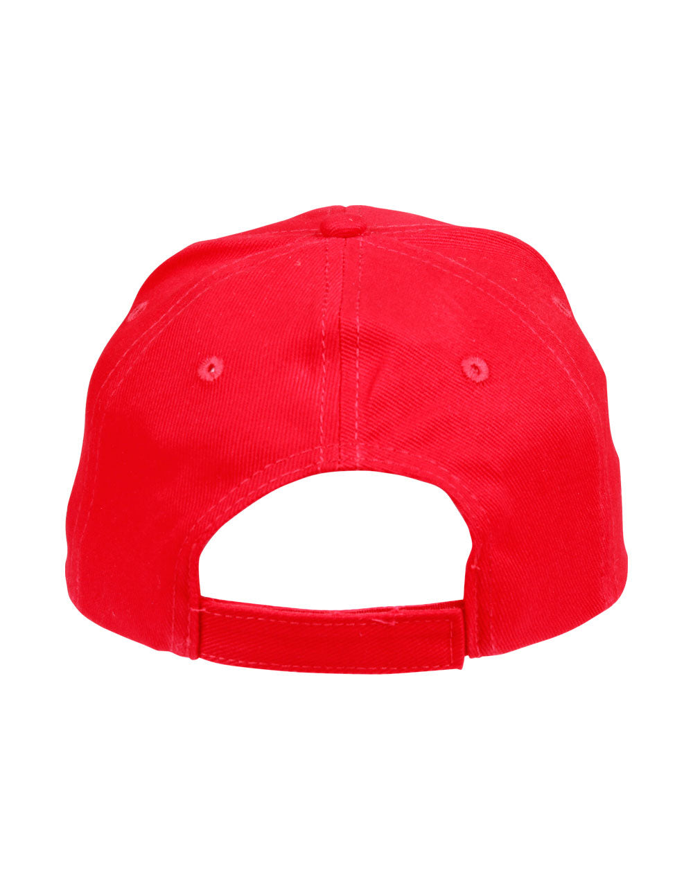 Heavy Brushed Cotton Cap - Red - Back