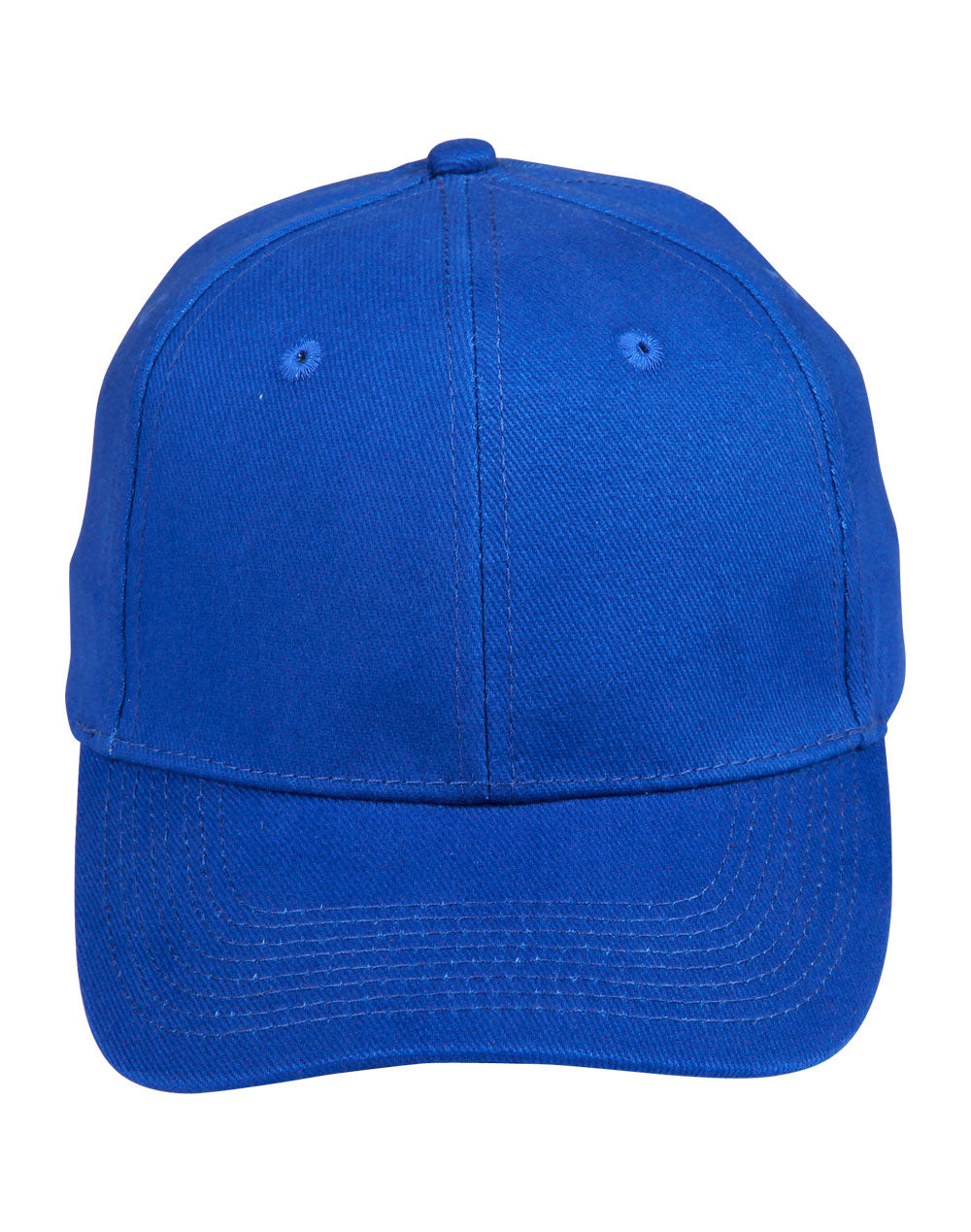Heavy Brushed Cotton Cap - Royal - Front
