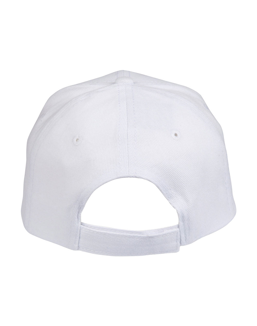 Heavy Brushed Cotton Cap - White - Back