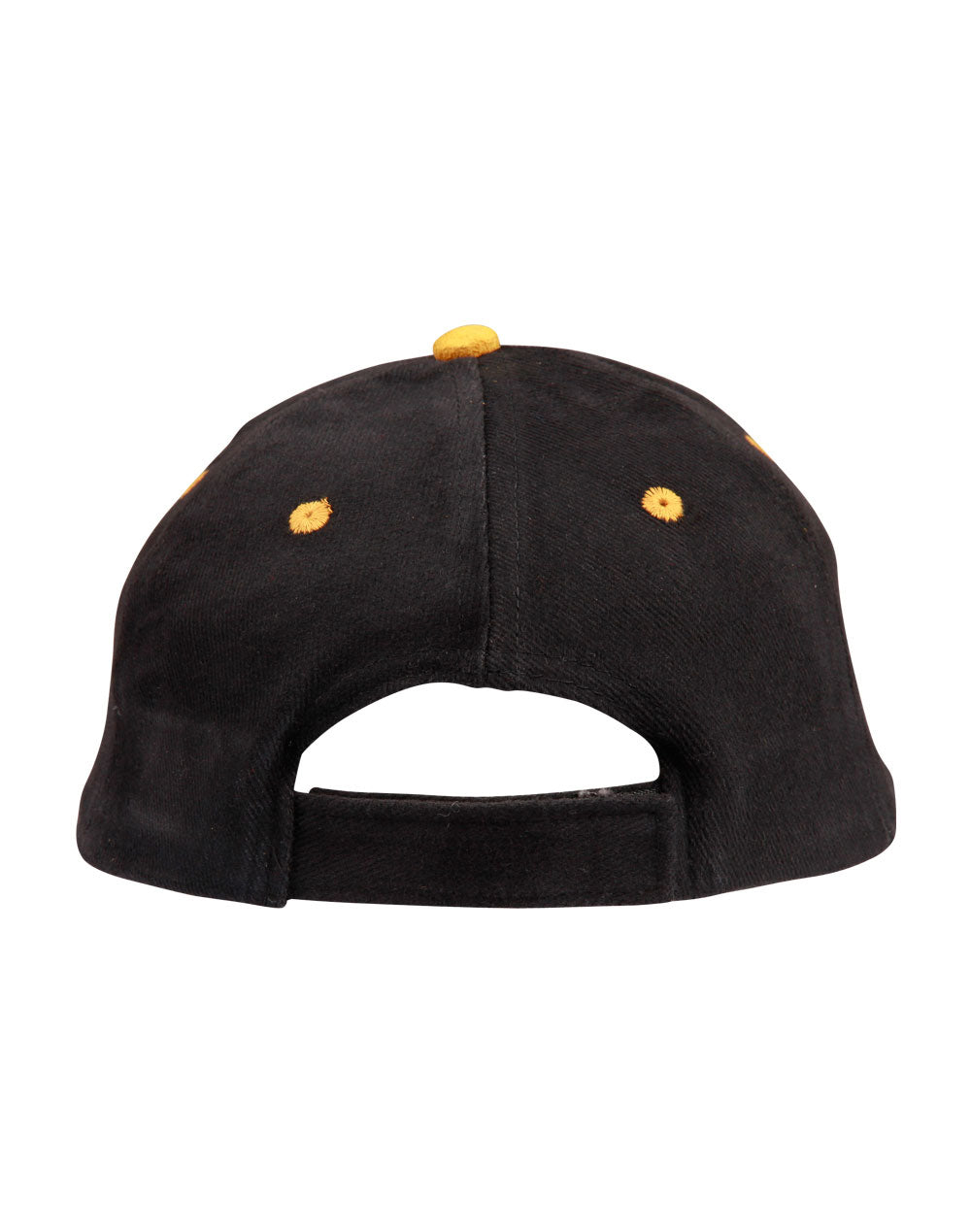Suede Peak Cap - Black/Gold - Back