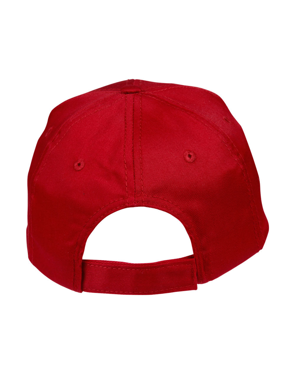 Polycotton Twill Cap - Maroon - Back