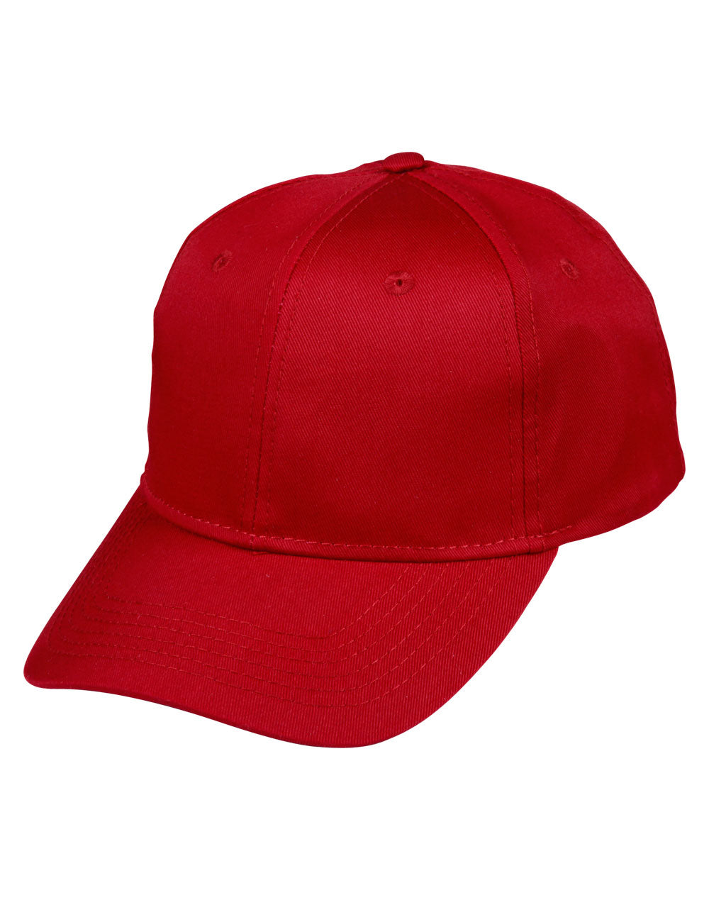 Polycotton Twill Cap - Maroon - View