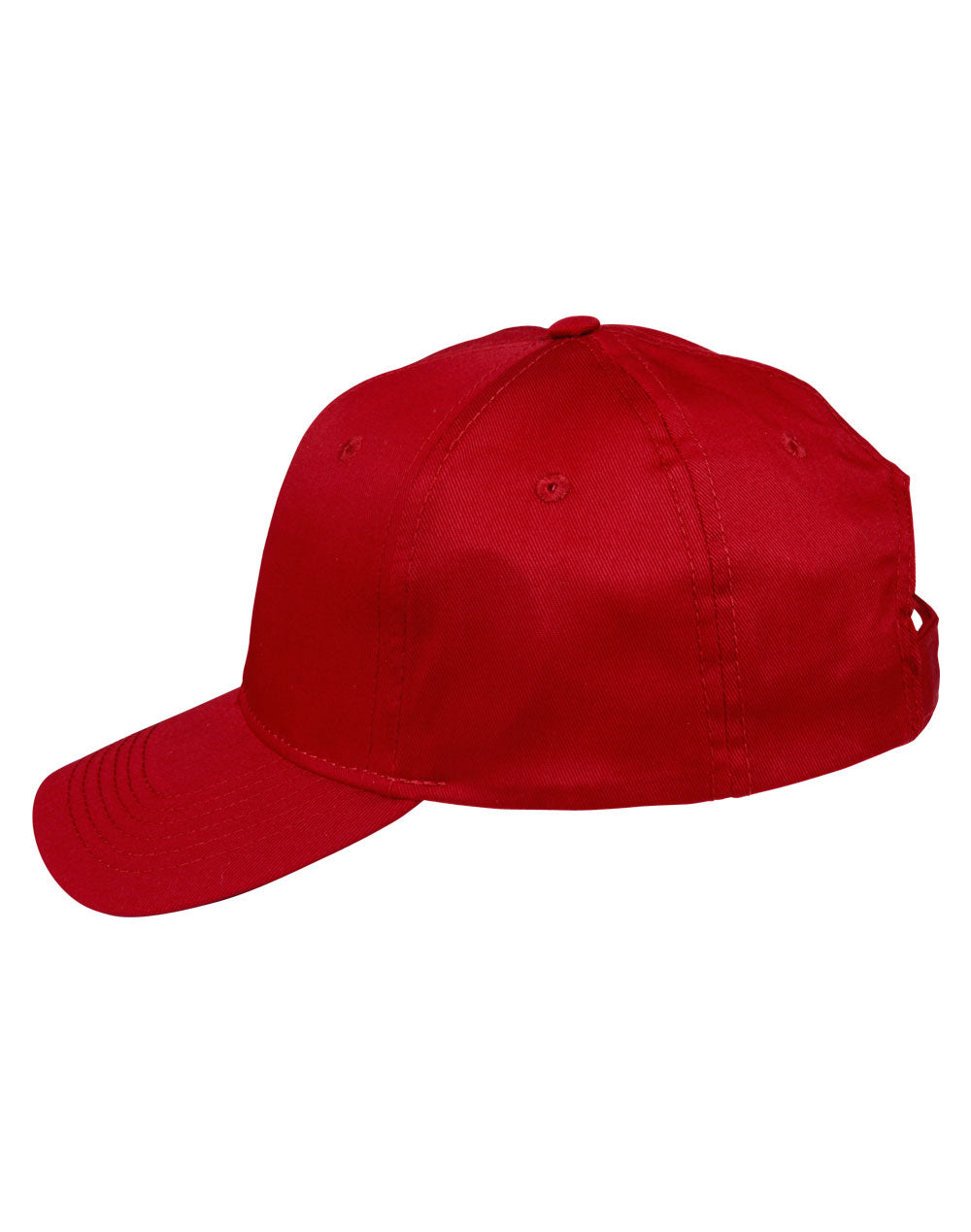 Polycotton Twill Cap - Maroon - View