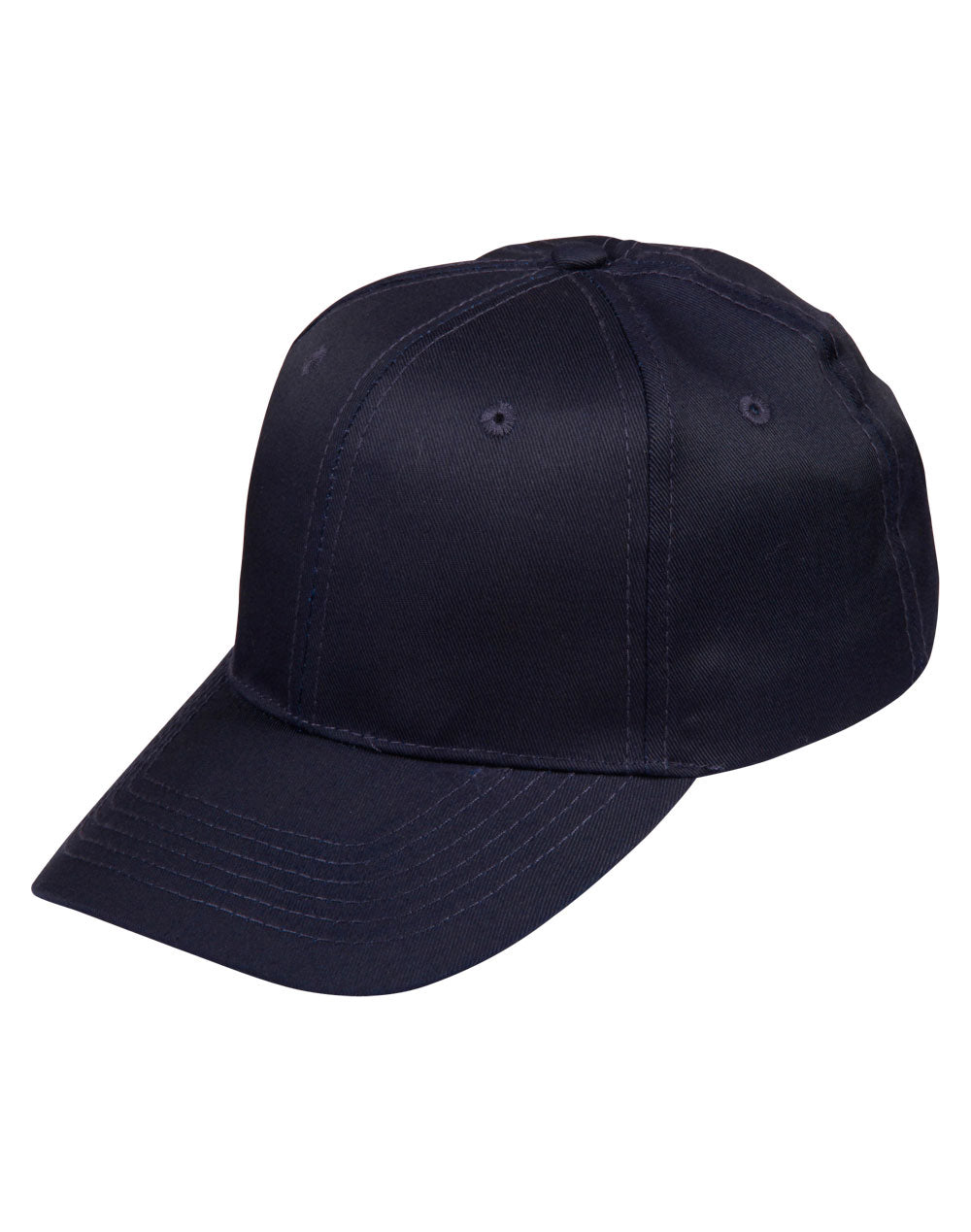 Polycotton Twill Cap - Navy - View