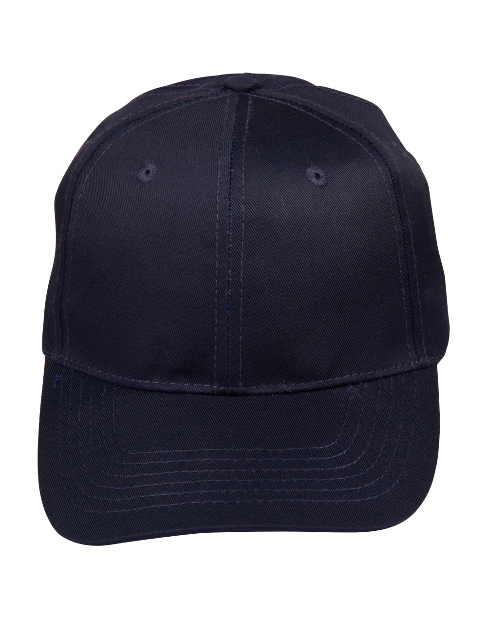 Polycotton Twill Cap - Navy - Front