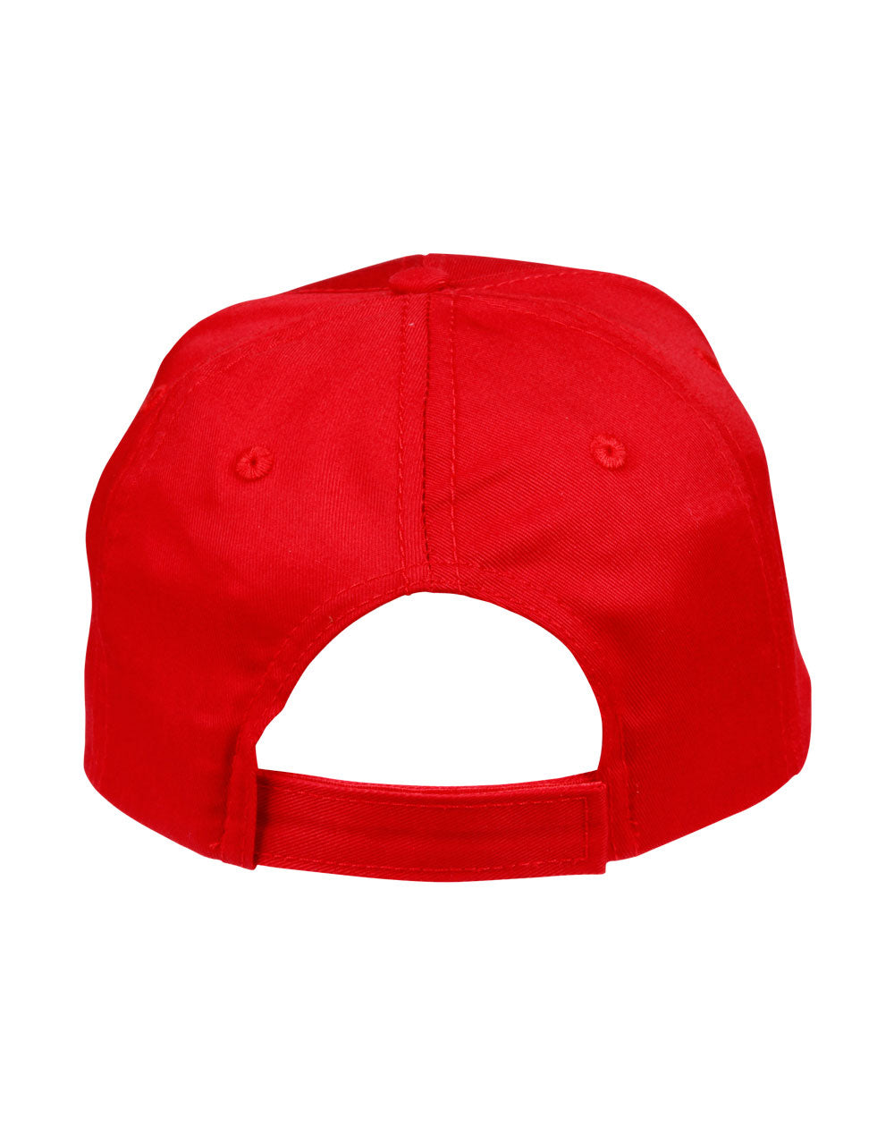 Polycotton Twill Cap - Red - Back
