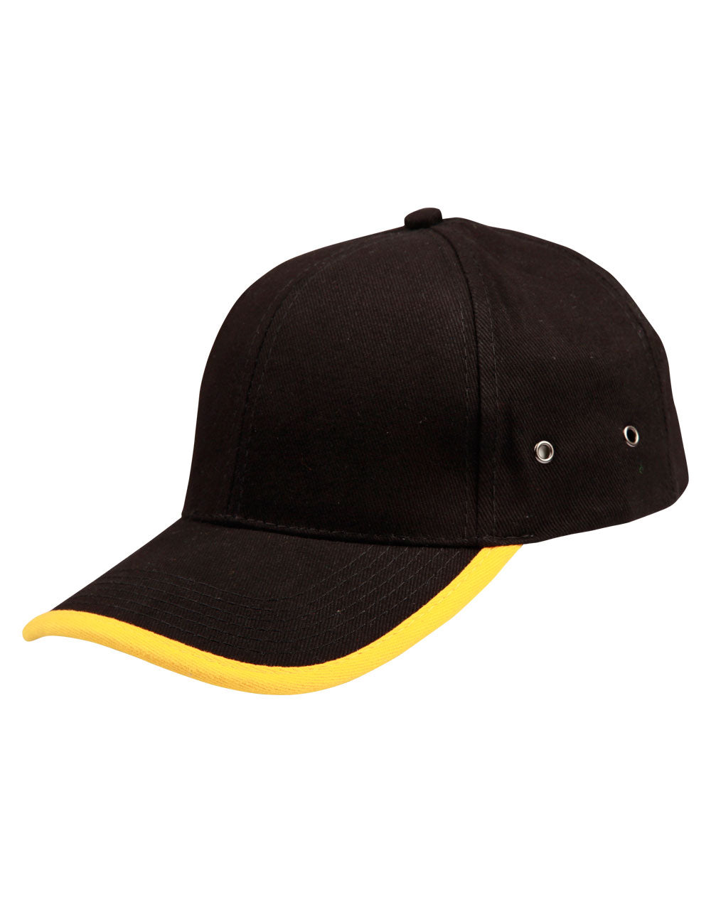 Peak & Back Trim Cap - Black/Gold - View