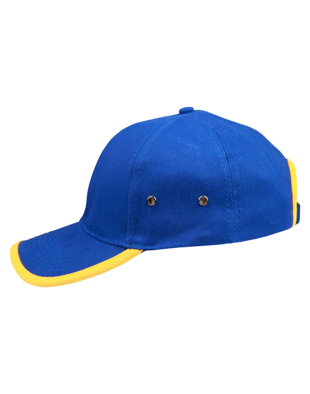 Peak & Back Trim Cap - Royal/Gold - View
