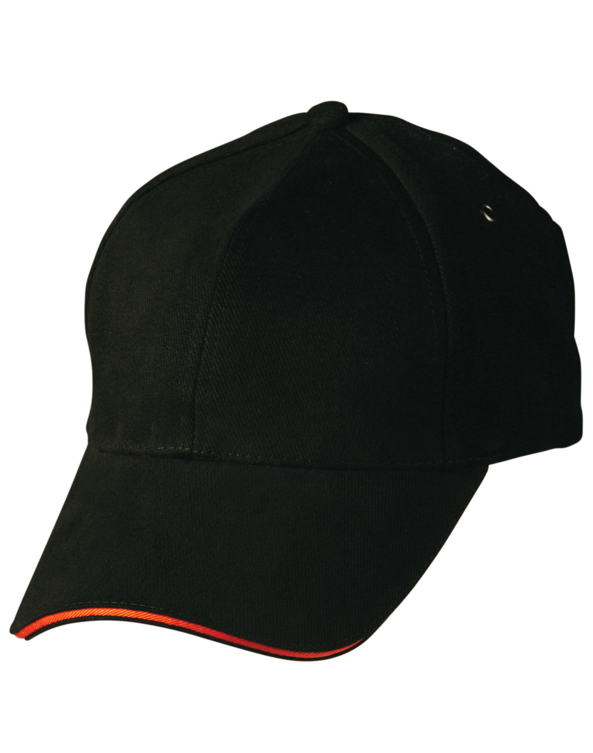 Sandwich Peak Cap - Black/Orange - Front