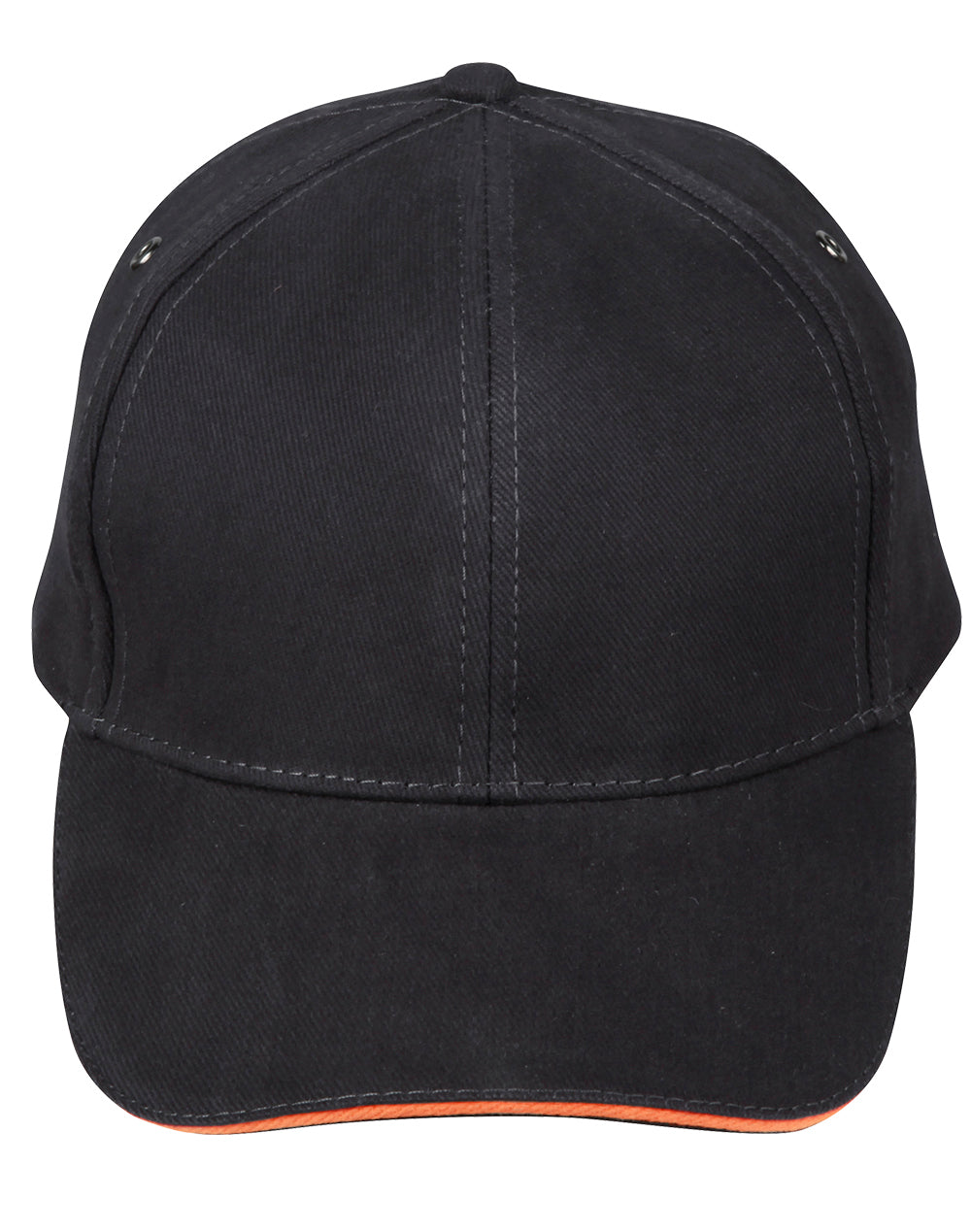 Sandwich Peak Cap - Charcoal/Orange - Front