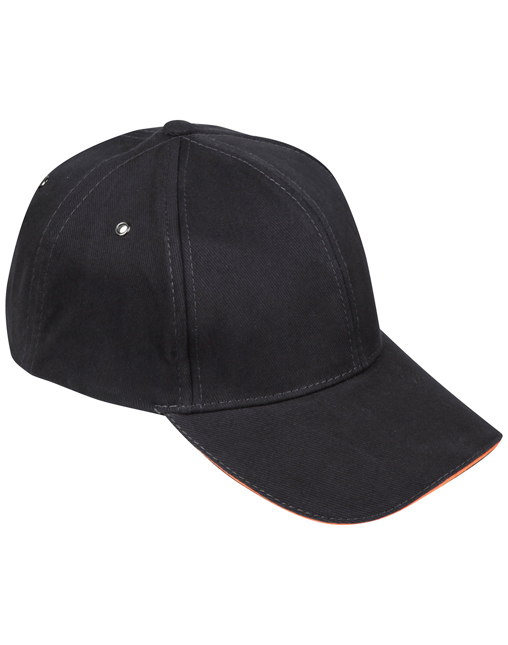 Sandwich Peak Cap - Black/Orange - View