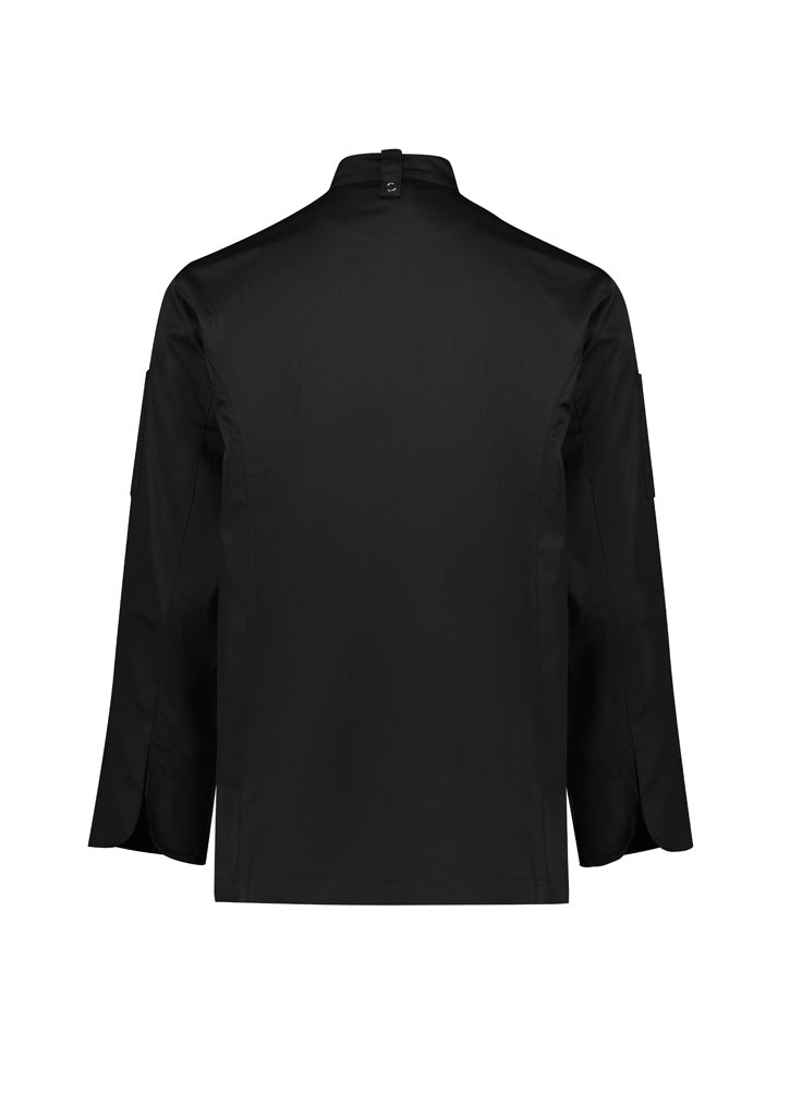 Al Dente Mens Long Sleeve Chef Jacket - Black - Back