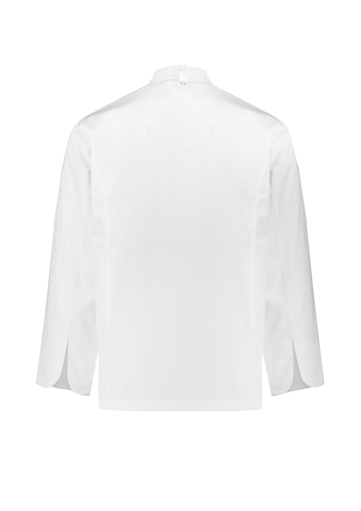 Al Dente Mens Long Sleeve Chef Jacket - White - Back