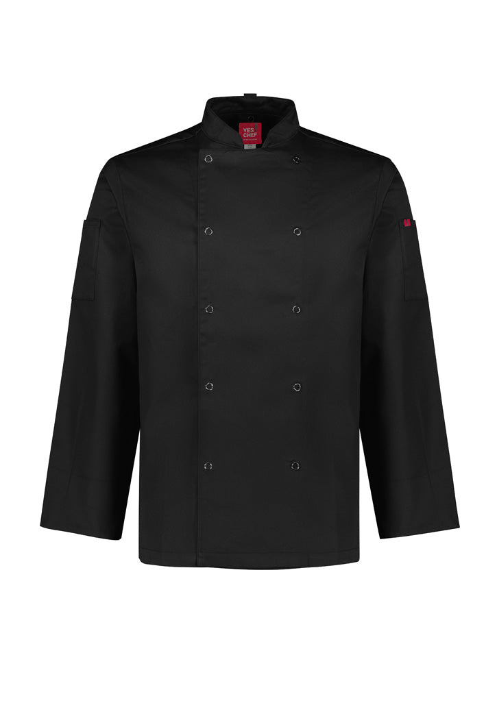 Zest Mens Long Sleeve Jacket - Black - Front