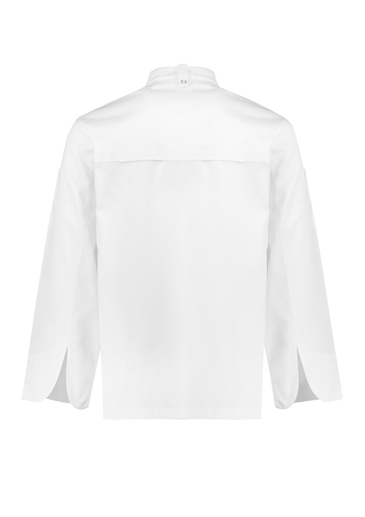 Zest Mens Long Sleeve Jacket - White - Back