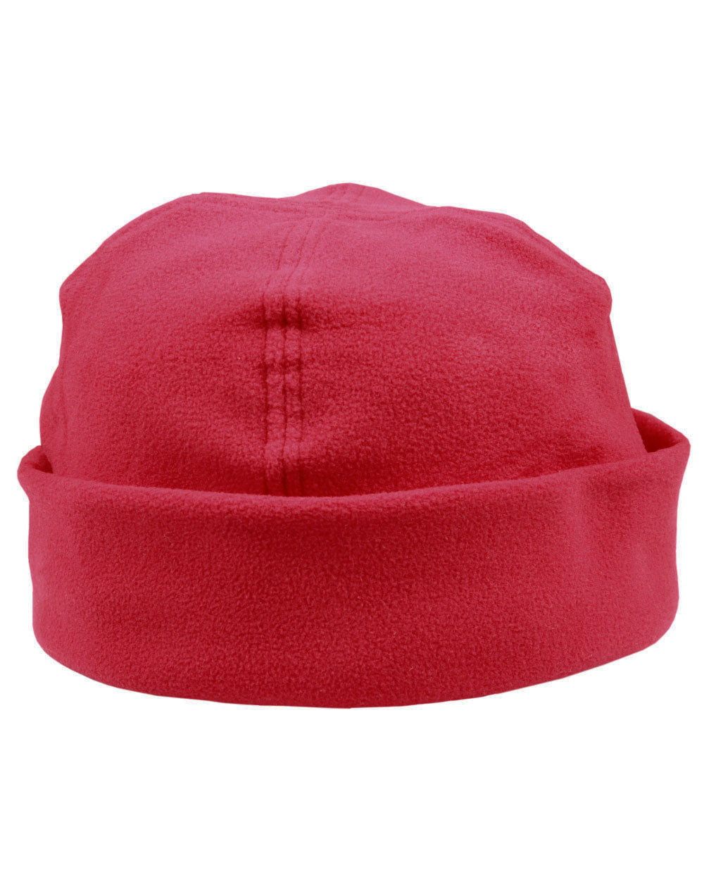 Polar Fleece Beanie - Cherry Red - Front