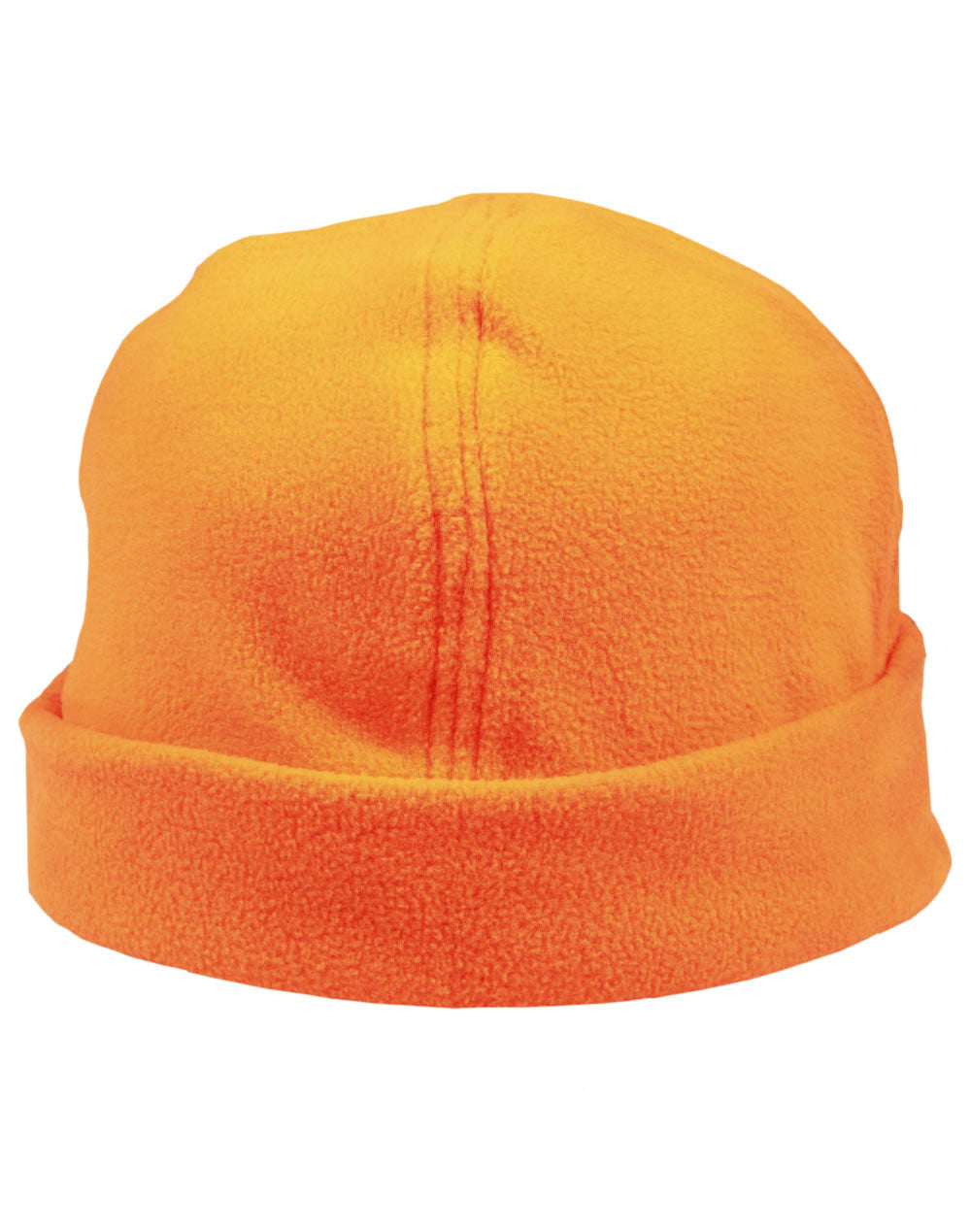 Polar Fleece Beanie - Fluoro Orange - Front