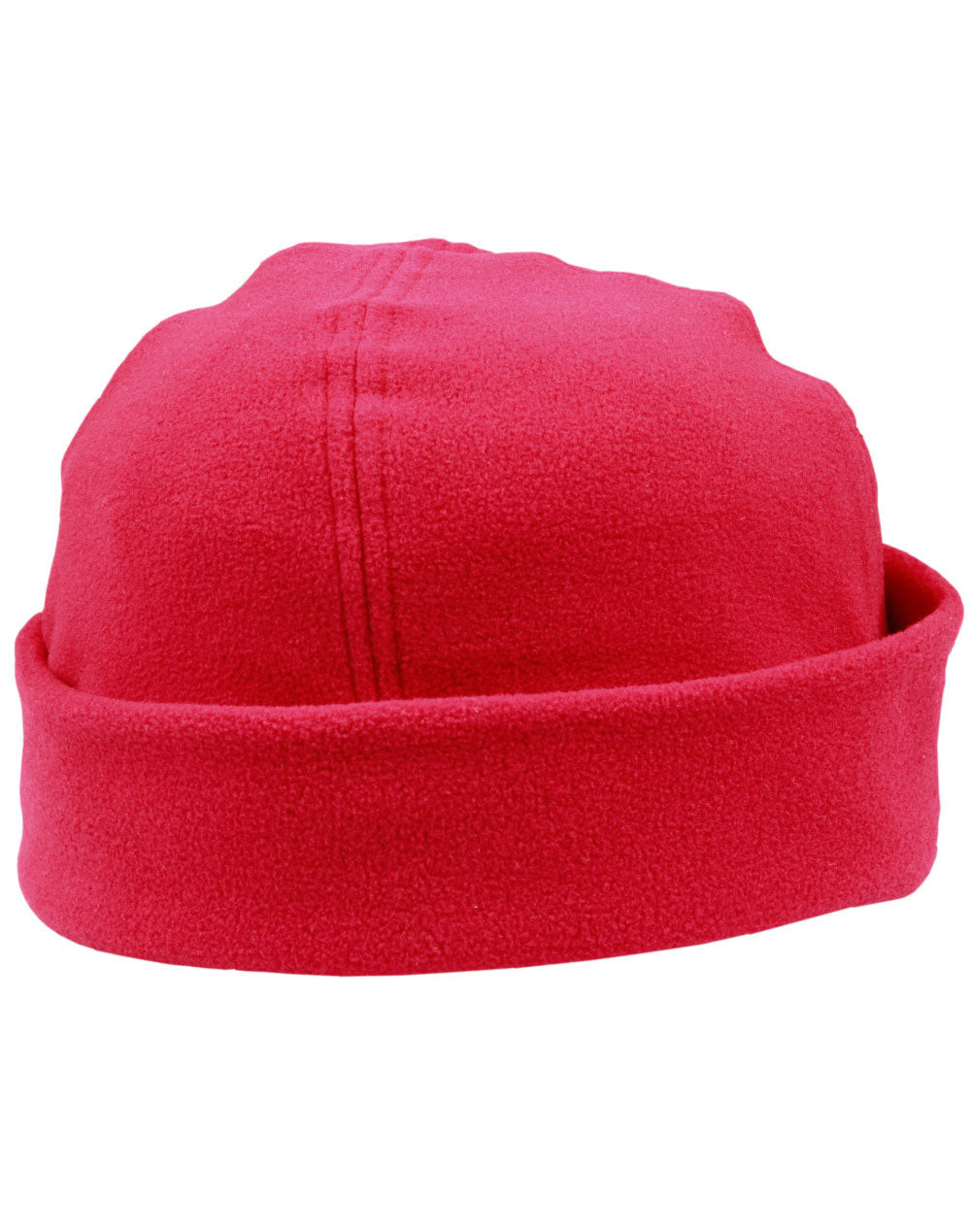 Polar Fleece Beanie - Red - Front