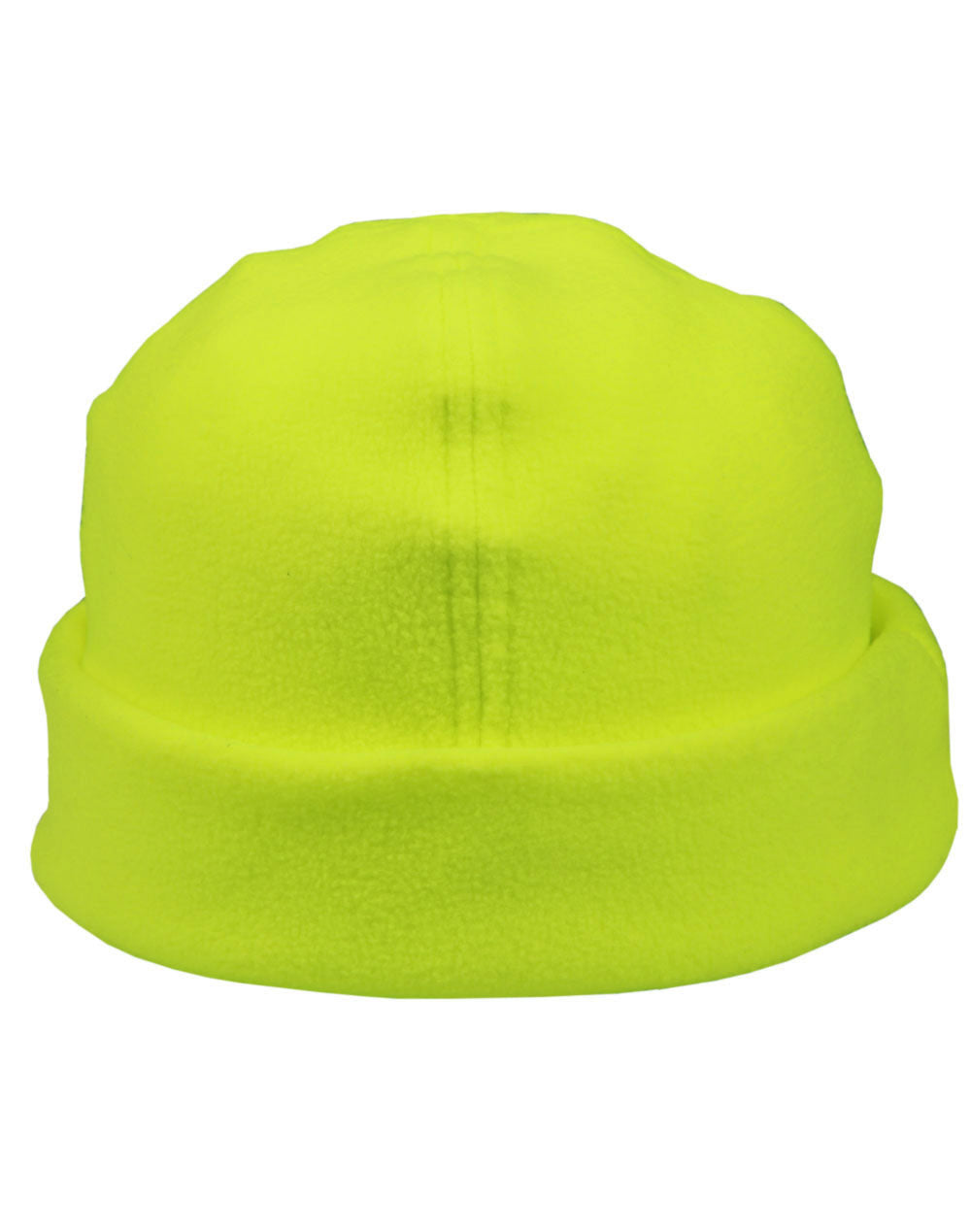 Polar Fleece Beanie - Fluoro Yellow - Front