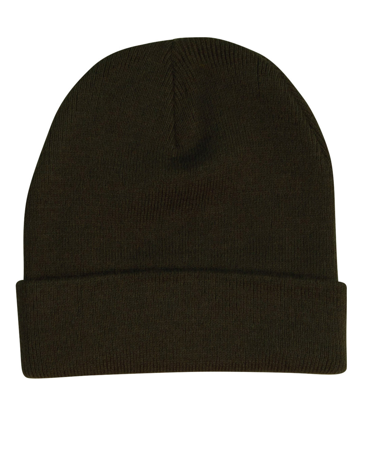 Roll Up Acrylic Beanie - Charcoal - Front