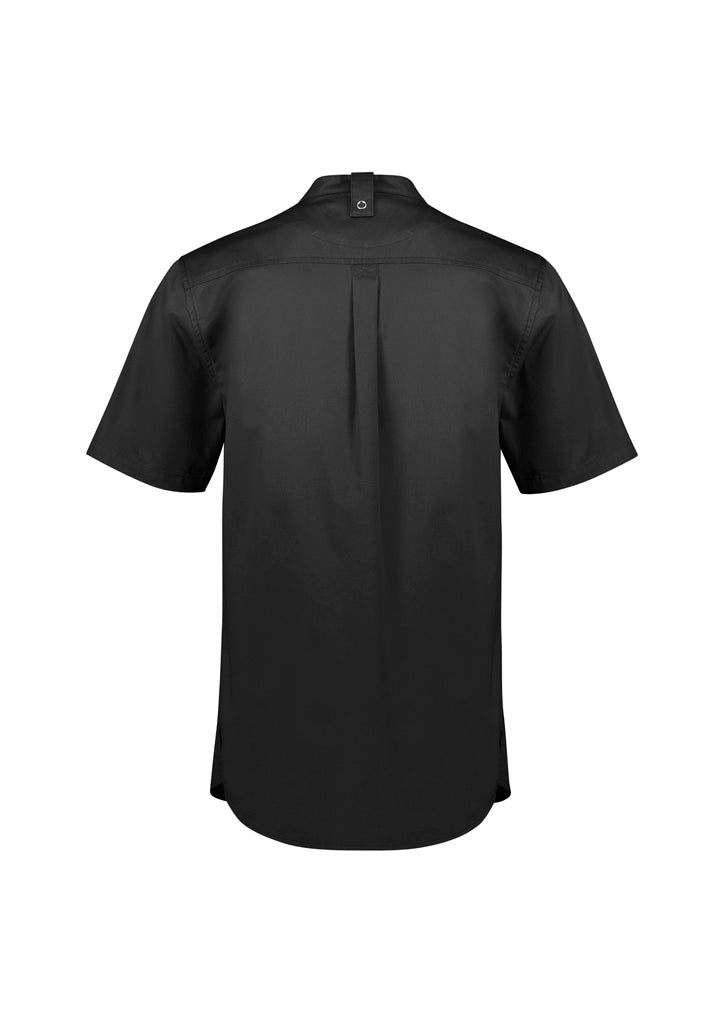 Salsa Mens Short Sleeve Chef Shirt - Black - Back