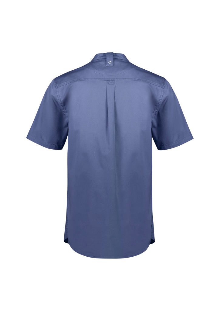 Salsa Mens Short Sleeve Chef Shirt - Grey Smoke - Back