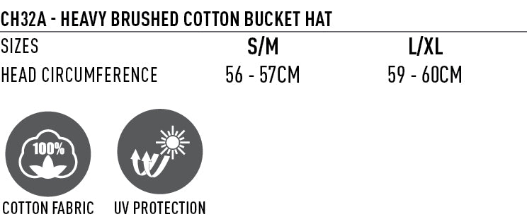 Bucket Hat - Size guide