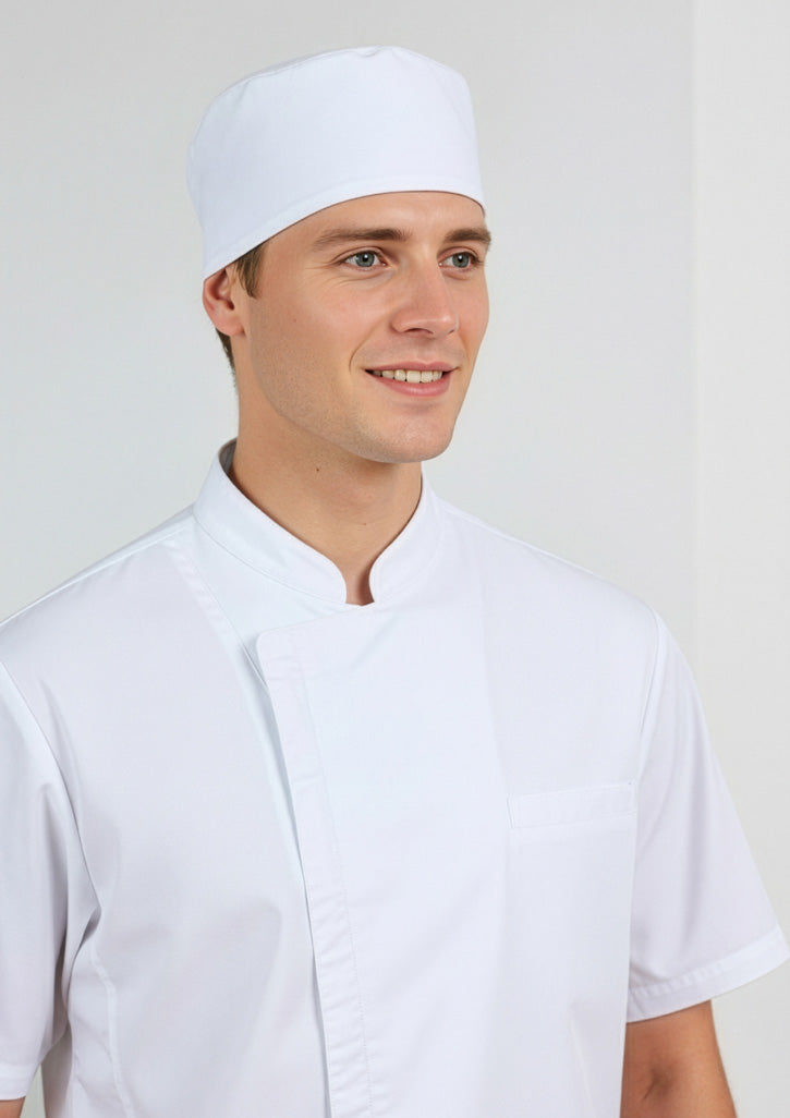 Alfresco Mens Short Sleeve Chef Jacket - White - Model