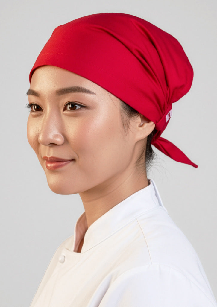 Twist Chef Bandana - Red - Model