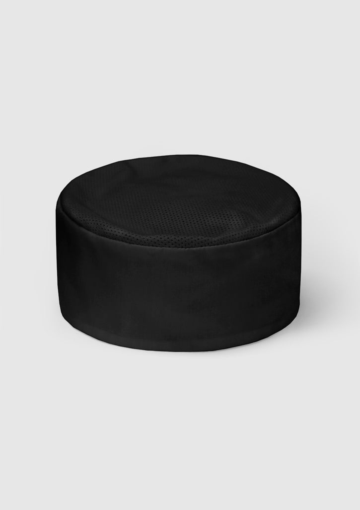 Mesh Flat Top Hat - Black - Front