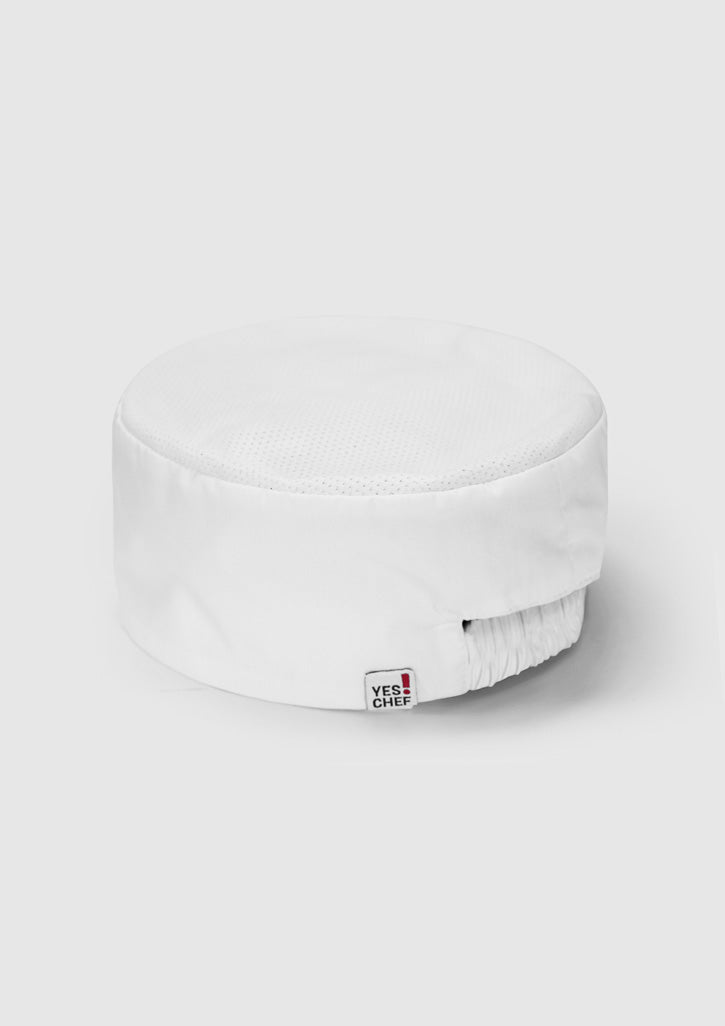 Mesh Flat Top Hat - White - Back