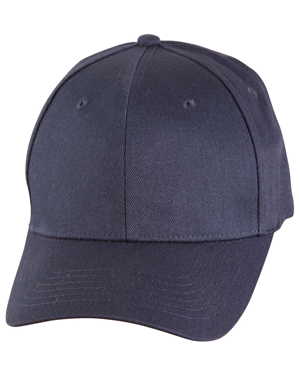 Cotton Fitted Cap - Navy - Front