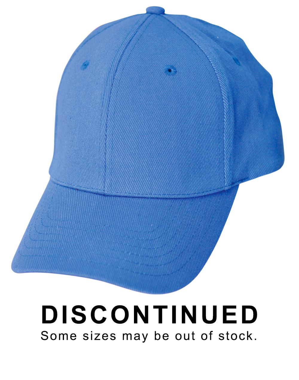 Cotton Fitted Cap - Royal - Front
