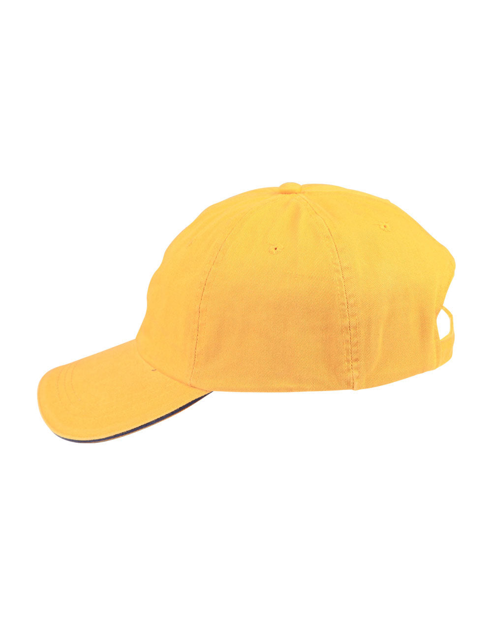 Washed Polo Sandwich Cap - Yellow/Navy - View