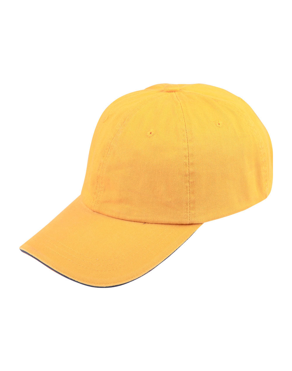Washed Polo Sandwich Cap - Yellow/Navy - View