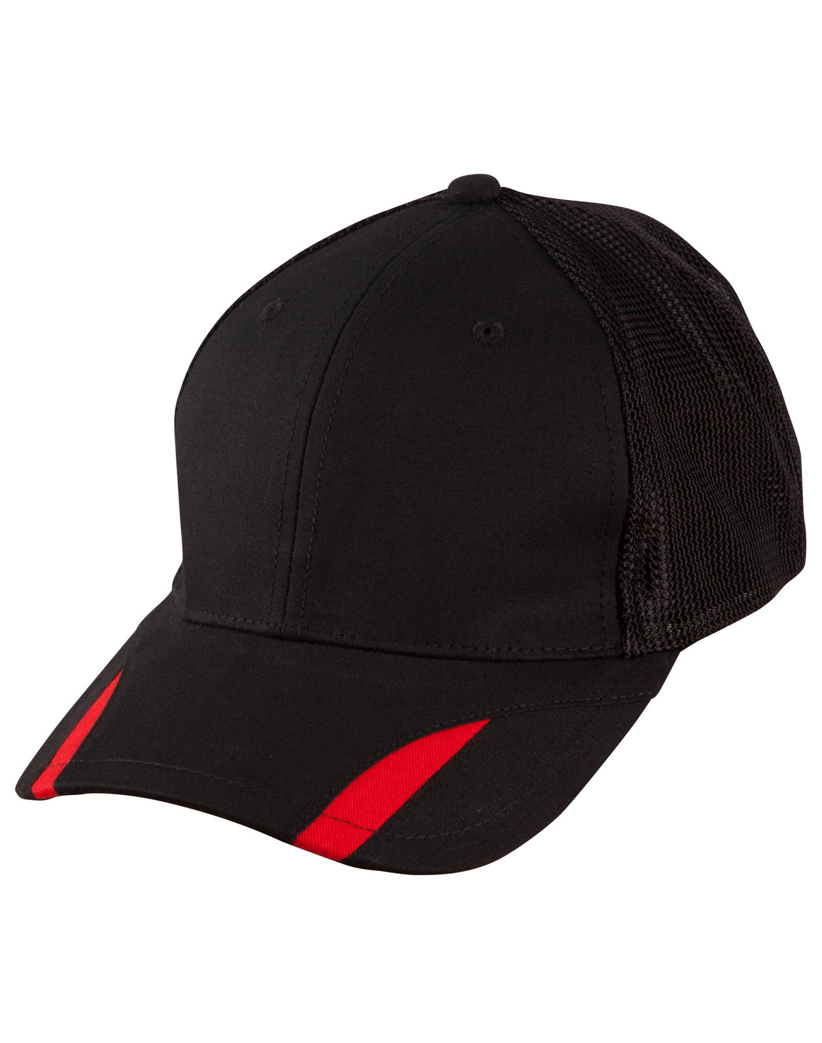 Contrast Peak Trim Cap - Black/Red - Front