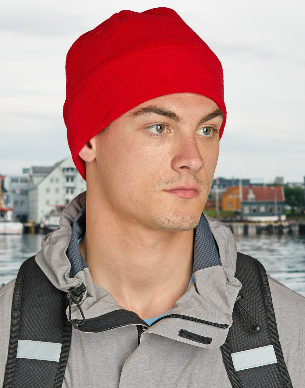 Polar Beanie - Red - View