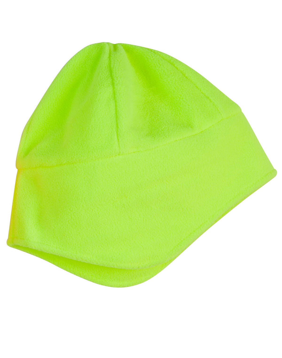 Ear Cover Polar Beanie - Fluoro Yellow - Front
