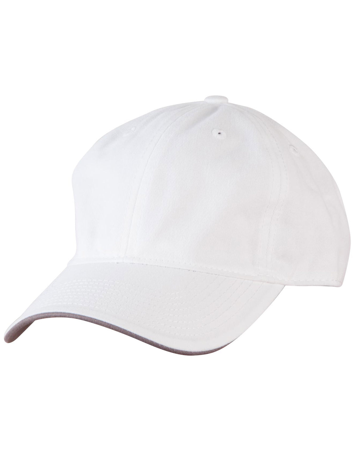 Underpeak Contrast Colour Cap - White/Grey - Front