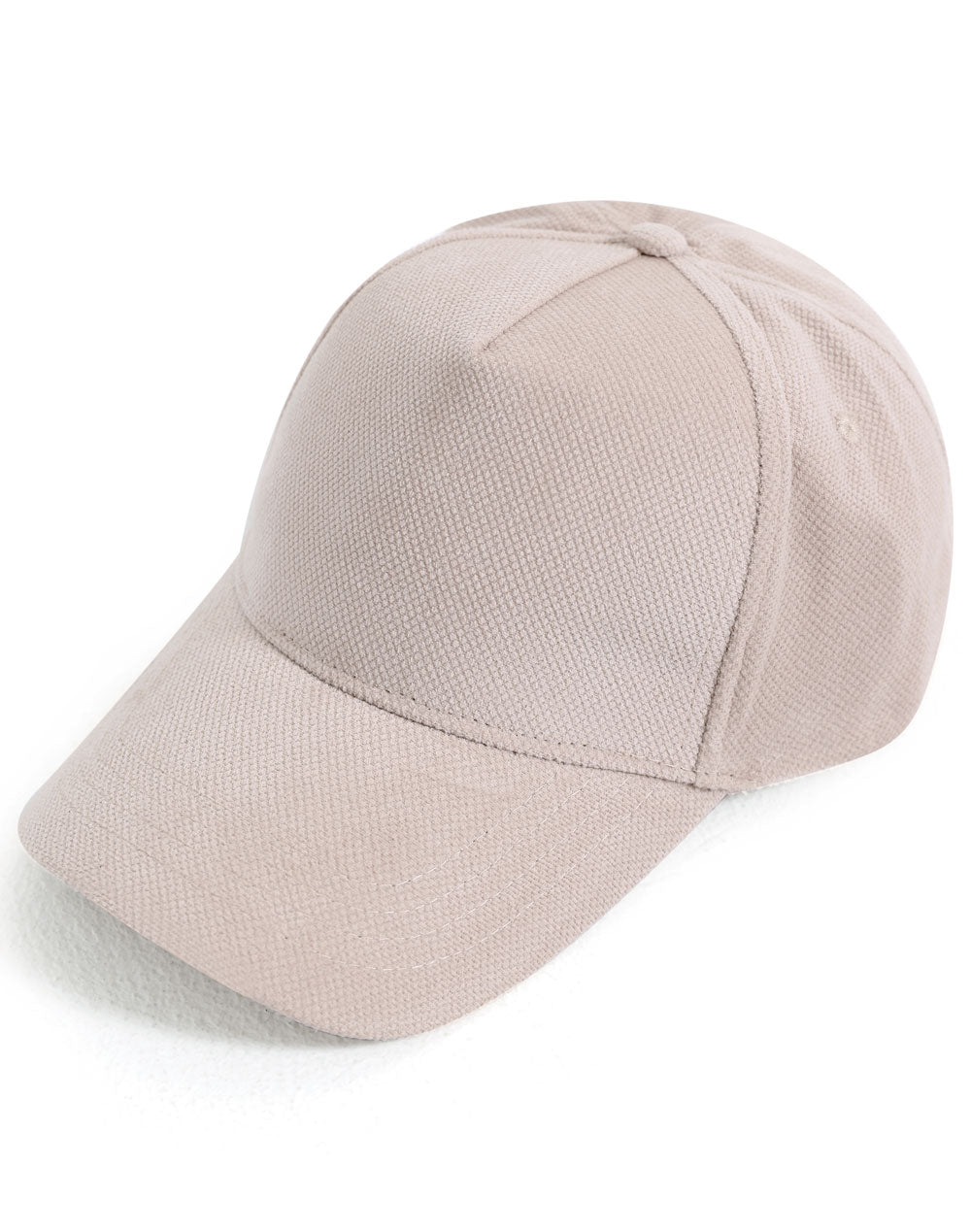 Polyester Jacquard Texture 5 Panel Cap - Almond - View