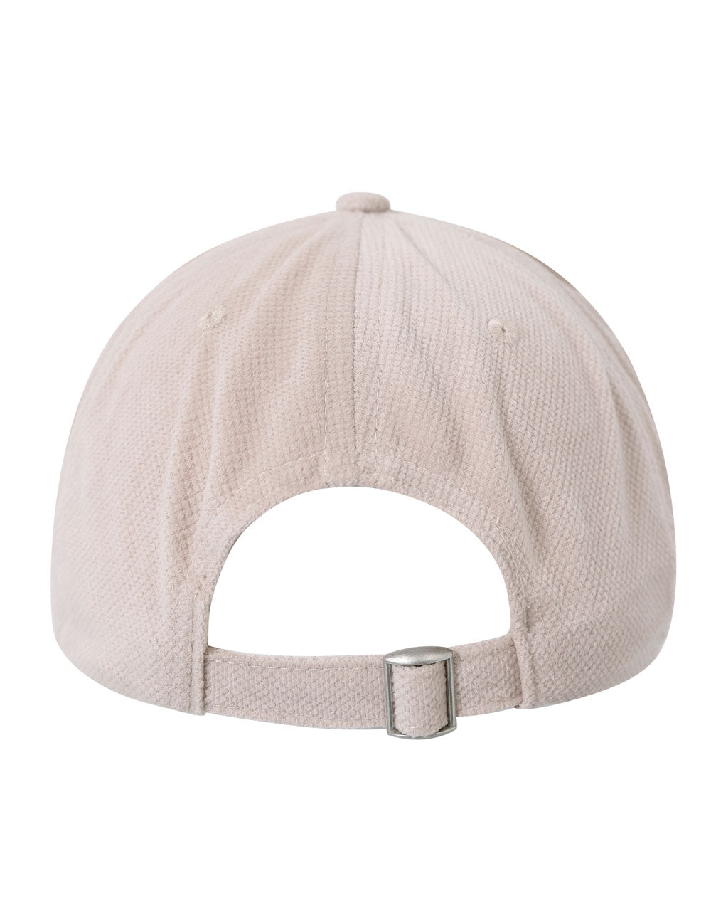 Polyester Jacquard Texture 5 Panel Cap - Almond - Back