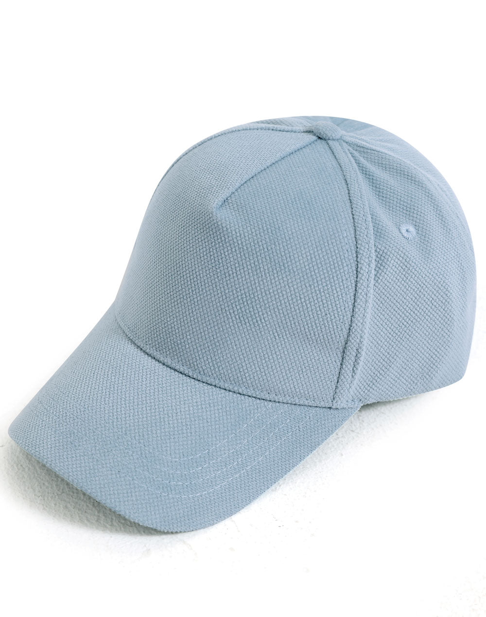 Polyester Jacquard Texture 5 Panel Cap - Light Blue - View