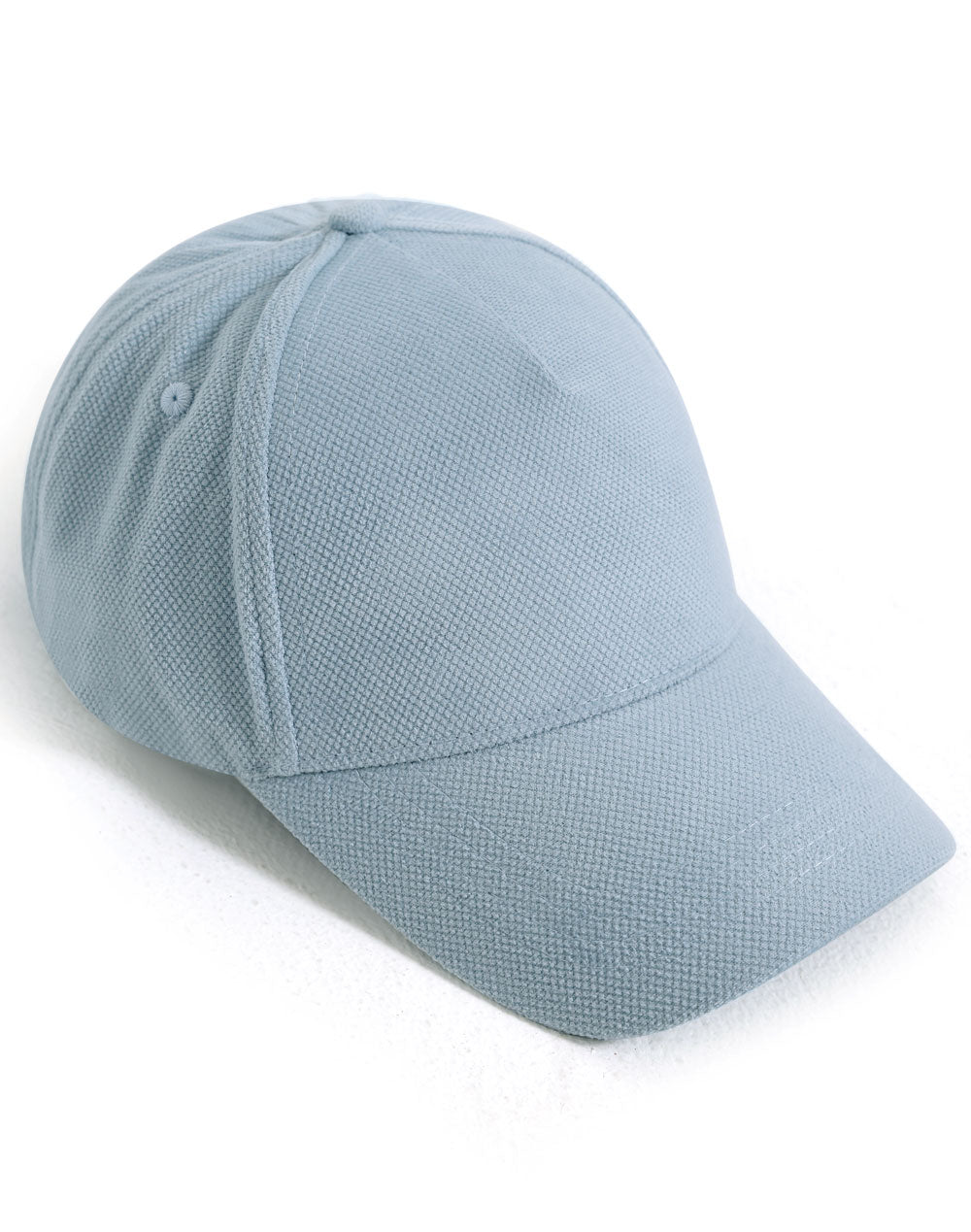 Polyester Jacquard Texture 5 Panel Cap - Light Blue - View