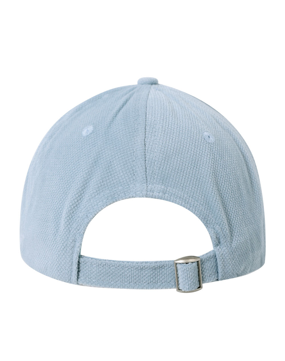 Polyester Jacquard Texture 5 Panel Cap - Light Blue - Back