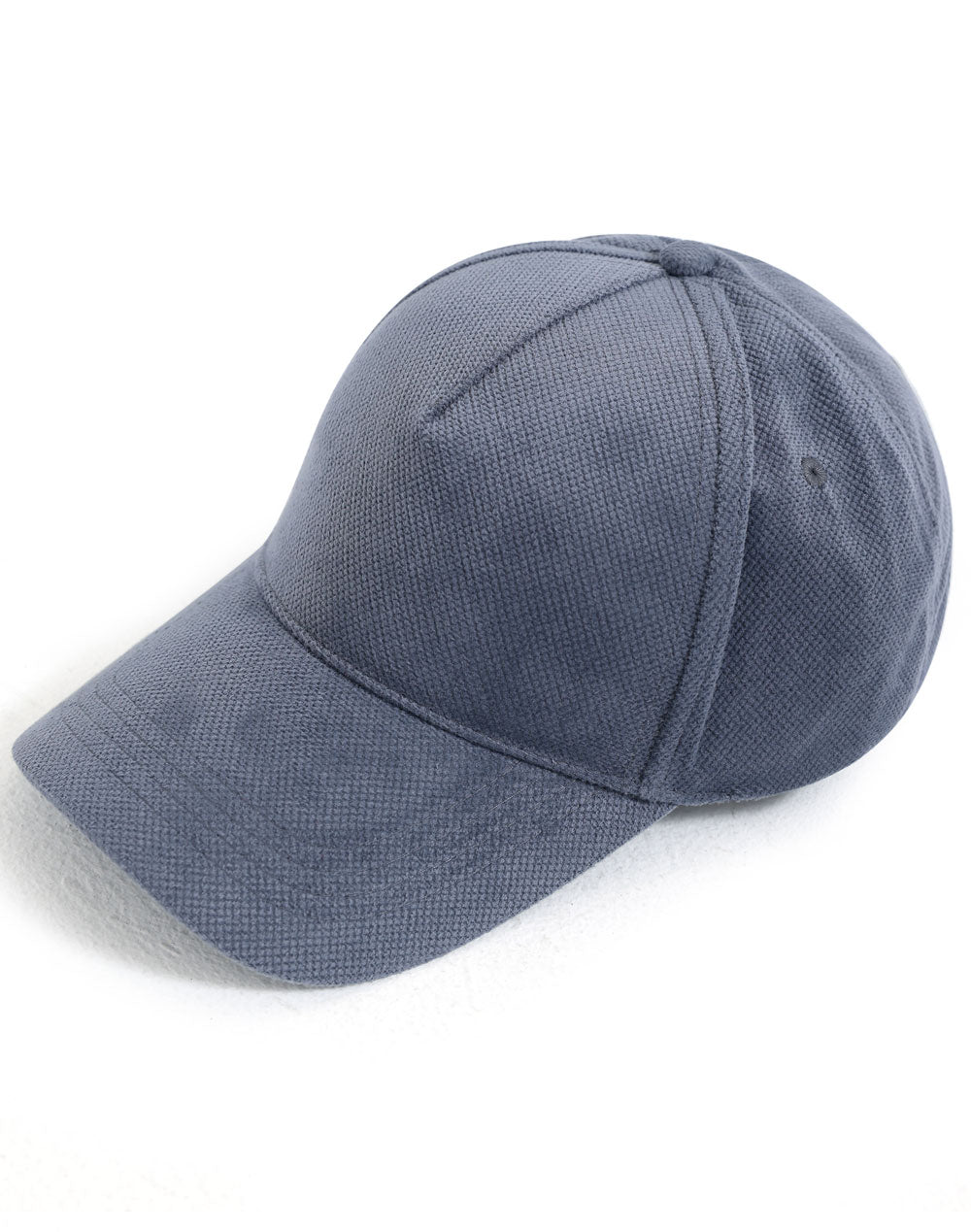 Polyester Jacquard Texture 5 Panel Cap - Slate Blue - View